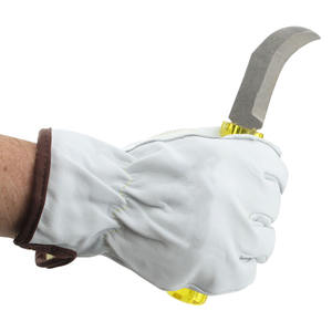 Gants de conduite en peau de chèvre avec doublure résistante aux coupures Grands gants de jardinage durables de protection des mains de sécurité industrielle robustes - Product Image 2