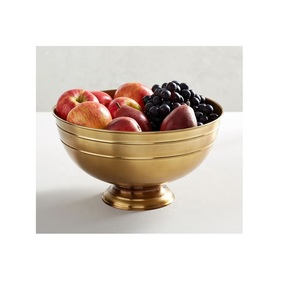 RABEH Modern Eco-Friendly Metal Luxury Pure Copper Serving Bowl High Quality <b>Dinnerware</b> Table Decoration Fruit Server Bowl Uttar - Product Image 5
