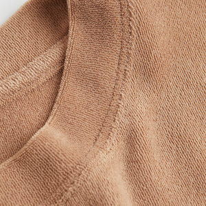 Sudaderas de cuello redondo informales para mujer con logotipo personalizado OEM, camisetas bonitas de manga larga, jerséis holgados morados - Product Image 6