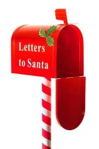 Caja de paquetes de buzón de diseño clásico de estilo navideño personalizado, caja de regalo montada en la pared de acero galvanizado para exteriores, caja de correos de Color OEM