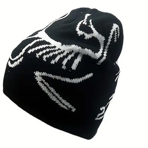 Custom Letter Jacquard Beanie Winter Knit <b>Hat</b> Warm Personalized Logo Embroidery Fashion Beanie for Men and Women - Product Image 5