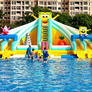 AOYU Commercial Grade Pvc Grand Toboggan Gonflable Parc à Thème Équipement Mobile Jeux Plan d'Affaires <span class=keywords><strong>pour</strong></span> Adultes avec Piscine - Product Image 1
