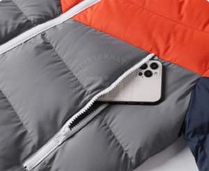 Chaqueta de Plumón Impermeable y Transpirable con Capucha de Dos Tonos para Exteriores, Talla Grande, Diseño Personalizado para Hombre, Invierno - Product Image 5