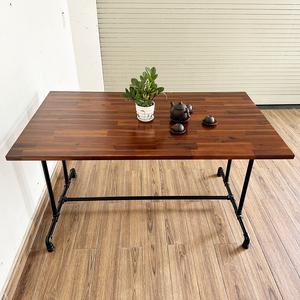 ชุดโต๊ะรับประทานอาหารแบบขยายได้สไตล์ฟาร์มเฮาส์ รุ่น Pipe-Table พร้อมเก้าอี้เหล็กหุ้มเบาะ 6 ตัว (CBBA139) - Product Image 6