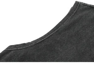 Mens <b>Oversized</b> Sleeveless Vest | Best Selling Casual Washed Tank Top | Hip Hop High Street Loose Fit Shoulder T-<b>Shirt</b> Streetwear - Product Image 5