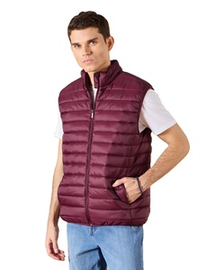 Wood Men's Winter Padded Gilet Thick Sleeveless Puffer <b>Jacket</b> Zipper Closure Design Casual for Hunting - Product Image 4