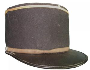 Képis français écologiques en olive avec des matériaux durables Kepi français brodé d'or fait à la main - Product Image 1