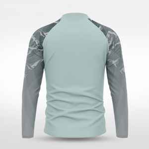 เสื้อเชิ้ตแขนยาวผู้ชายแบบซิป ¼  ผ้าพิมพ์ลายกลับด้านได้ ระบายความชื้น แห้งเร็ว น้ำหนักเบา ยืดหยุ่นได้ - Product Image 4