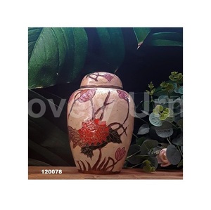 Pearl White Large Brass Praying Angel Funeral Cremation Urn for Human Ashes With Custom Engraving Urn Free <b>Velvet</b> <b>Bag</b> - Product Image 2