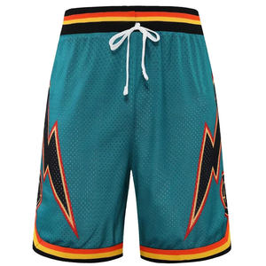 Vente en gros de shorts de survêtement en polyester de qualité supérieure pour hommes shorts de sport de basket-ball pour hommes shorts en maille personnalisés - Product Image 2