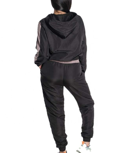 Chándal Unisex de nailon de alta calidad con cremallera y capucha para mujer, chándal de invierno, conjunto de 2 piezas, chándal Unisex transpirable a prueba de viento - Product Image 2