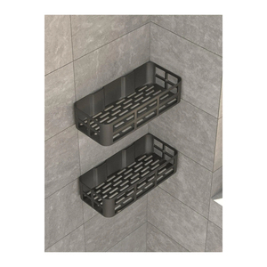 Juego de 2 Organizadores de Baño, Jabonera y Porta Champú, Estante Adhesivo para Accesorios de Ducha - Product Image 1