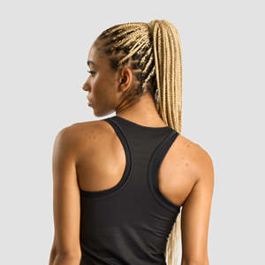 Camiseta sin mangas de mujer de Color único de alta calidad, ropa activa de talla grande de algodón de fibra de bambú, camiseta sin mangas cómoda y de secado rápido para mujer - Product Image 4