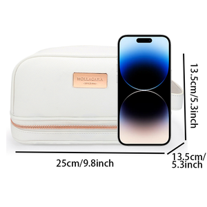 High Quality Luxury Women's Pillow Makeup <strong>Bag</strong> Zipper Closure Customizable Logo Low MOQ Leather Lining Travel <strong>Cosmetic</strong> Pouch <strong>Bag</strong> - Product Image 2