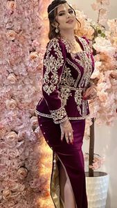 NEW--STYLISH ZARI EMBROIDERY on ALGERIAN KARAKOU DRESS WITH EMBELLISHED CRYSTAL GLASS <b>BEADS</b>,<b>THREADS</b>,PEARLS,DABKA WORK @ 2024 - Product Image 2
