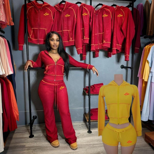 Conjunto de Dos Piezas de Verano para Mujer, Ropa con Logotipo Personalizado, Shorts y Top Corto, Conjunto de Dos Piezas Informal para Mujer, Ropa de Calle - Product Image 4