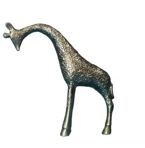 Estatua de aluminio de jirafa Art Deco confiable, artesanía de Metal pulido para Decoración de mesa interior o regalo, decoración del hogar - Product Image 4