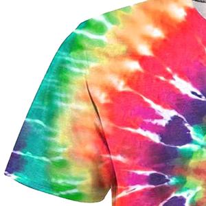 T-shirt tie-dye pour homme, 100 % coton, haute qualité, écologique, coupe ample, respirant, en promotion. - Product Image 3