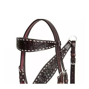 Calidad superior Nuevo diseño Handtooled Western Horse Headstall Cuero duradero Tooled y tallado - Product Image 3