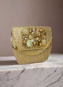 กระเป๋ามีฝาปิดลูกปัดทำมือสำหรับสุภาพสตรีในโอกาสพิเศษซัพพลายเออร์จากอินเดียที่มีคุณภาพสูงทนทาน - Product Image 3