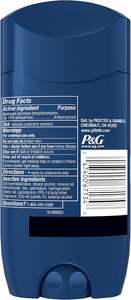 Pour Gillette Déodorant Anti-Transpirant Solide Invisible pour Hommes Cool Wave Protection contre la transpiration de 72 heures Formule Gel Longue Durée 3.4 Oz - Product Image 4