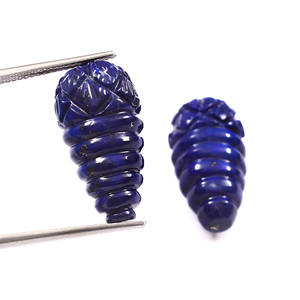 อัญมณีฟลูออไรต์เกรดคู่แกะสลักที่สวยงามสลักเป็นหยดธรรมชาติ15X9มม. ขนาด zajara อัญมณี DIY - Product Image 2