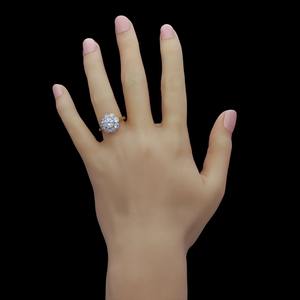 Bague de fiançailles de mariage solitaire en argent sterling 925 plaqué or Moissanite cultivée en laboratoire 1 carat unisexe pour hommes - Product Image 5