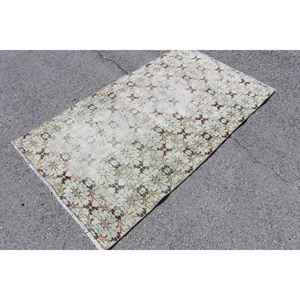 Alfombra Vintage, Alfombra Turca Decorativa de 3.6x6.3 pies, Alfombra Floral Marrón y Verde - Product Image 2
