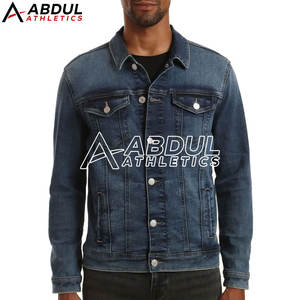 Chaqueta vaquera de alta calidad para hombre, ropa informal de ajuste personalizado, prendas de vestir exteriores de moda con chaqueta de invierno frontal con botones - Product Image 1