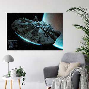 Affiche Star Wars Millennium Falcon de style moderne pour décoration murale - Product Image 4