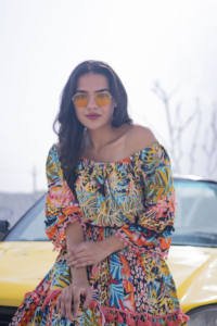 Colorful Floral 2 Piece Maxi <b>Dress</b> Smocked Crop <b>Top</b> and Tiered Long Skirt Pink Tassel Festival Outfit Colorful Floral 2 Colorful - Product Image 2