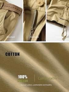 Trendy <b>Men</b> <b>Camo</b> Cargo <b>Shorts</b> Wholesale Ready Customizable Branding Durable Fabric for Clothing Businesses - Product Image 4