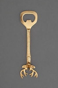 Ouvre-bouteille plaqué or avec logo personnalisé - Product Image 3