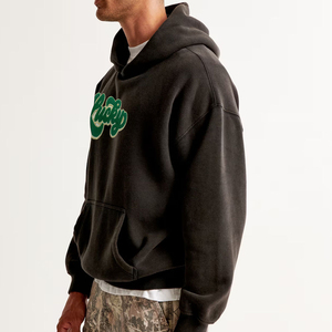 Sweats à capuche pour hommes de la meilleure qualité avec nouveau design chenille brodé 100% coton mélangé respirant pour la saison d'automne prix bon marché - Product Image 4