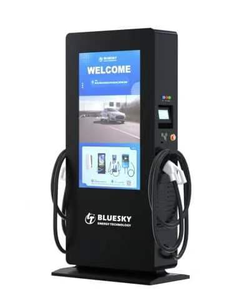 Station de recharge pour véhicules électriques Bluesky 120 kW GB/T DC avec refroidissement par air/ventilateur, lecteur publicitaire et paiement par point de vente - Product Image 1