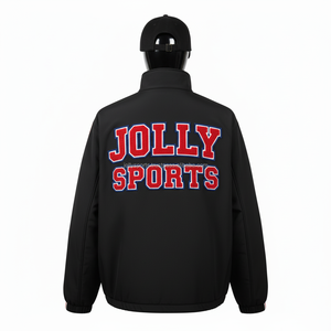 Veste Softshell de haute qualité 320 GSM Tissu doux et durable Noir avec panneaux de bras rouges et blancs Logo personnalisé Veste Softshell pour homme - Product Image 2