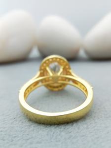 Custom Fancy Solitaire OVAL SHAPE VVS Moissanite Fine Jewelry Set 100% Satisfacción Garantizada 14K 18K Oro 925 Plata - Product Image 4