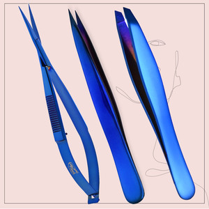 Pince à épiler pointue personnalisée avec ciseaux à ressort pour la coiffure du visage Ciseaux de beauté pour femmes - Product Image 6