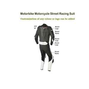 Combinaison de moto en cuir une pièce Anti-chute et résistante à l'usure Combinaison pour homme Combinaison de course Combinaisons de course automobile et moto Vêtements de sport - Product Image 2