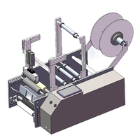 Machine d'étiquetage de bouteilles rondes YM130, machine d'étiquetage semi-automatique de bureau pour bouteilles en verre et en plastique avec certification CE