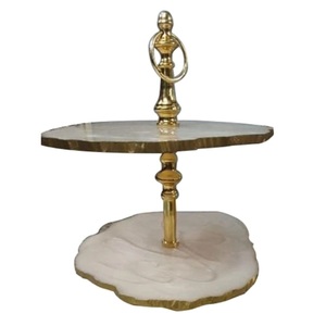 Support à gâteau en métal en aluminium de finition antique fait à la main écologique personnalisable serveur de dessert design élégant - Product Image 5