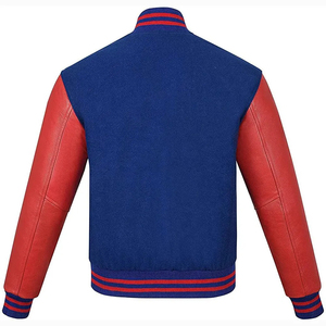 <b>Top</b> Selling Letterman Varsity Jacket Canvas Wool <b>Leather</b> Sleeves Stand Collar <b>High</b> Quality Eco-Friendly Winter Reversible - Product Image 6