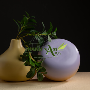 Vase moderne en bambou finition laquée décoration de la maison option cadeau - Product Image 3