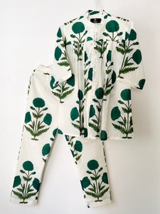 Tangerine Jhaal Co-ord Set Vestido para mujer Cuello cerrado Vestido de mujer de algodón de fabricante y exportador indio - Product Image 5