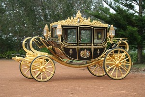 Royal Unicorn Landau Carriage European Black Horse Carruage Fabricante de carruajes turísticos Fabricantes - Product Image 4