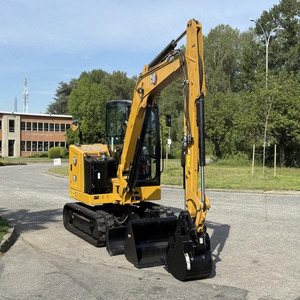 รถขุดตีนตะขาบ Cat 306 CR สีเหลือง รถขุดไฮดรอลิกขนาดเล็ก 6 ตัน อุปกรณ์ก่อสร้างงานดิน - Product Image 1