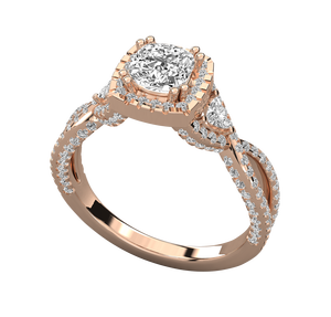 Bague solitaire en or blanc 14 carats de créateur, élégante et classique, certifiée IGI, diamant taille brillant, clarté VVS, bijoux pour fiançailles - Product Image 1