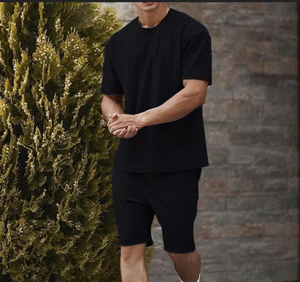 Conjunto de Pantalones Cortos de Poliéster para Hombre, Traje Casual Diario de Verano - Product Image 3