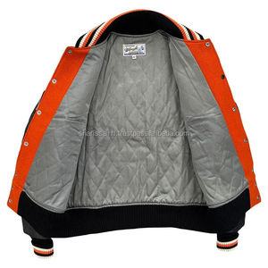 Chaqueta Universitaria de Invierno para Hombre, Estilo Bomber, de Punto, con Forro de Lana, Bordada con Letras, Uniforme Escolar - Product Image 3