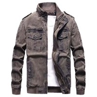 Vestes en jean élégantes pour hommes, grandes tailles, lavage personnalisé, écologiques, imperméables, réversibles, coupe-vent, décontractées, respirantes pour l'automne